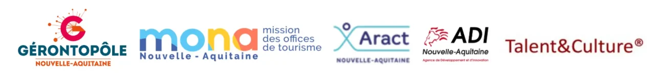 Organisations partenaires : Gérontopole Nouvelle-Aquitaine, MONA, Aract Nouvelle-Aquitaine, Agence de développement et d'innovation Nouvelle-Aquitaine, Talent et culture