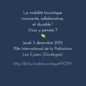 Illustration journée MOPA Mobilité touristique innovante, collaborative et durable 3 décembre 2015