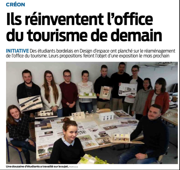 Retombée presse sur Sud-Ouest pour l'office de tourisme Entre-deux-Mers et LISAA