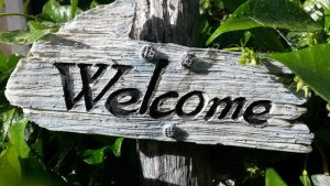 Panneau Welcome