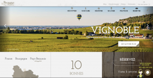 Page web de L’Office de tourisme de Beaune et du Pays Beaunois