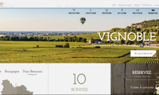Page web de L’Office de tourisme de Beaune et du Pays Beaunois