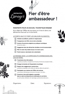 manifeste fier d'être ambassadeur