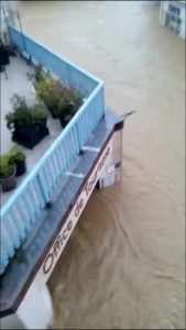 l'office de tourisme de Salies-de-Béarn inondé