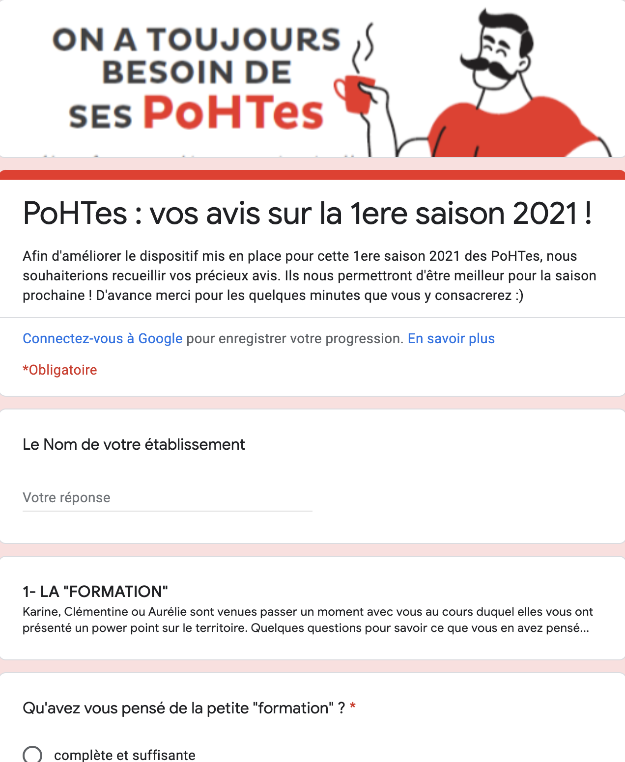 Questionnaire Bilan pour les PoHTes : les Relais d'Informations Touristiques